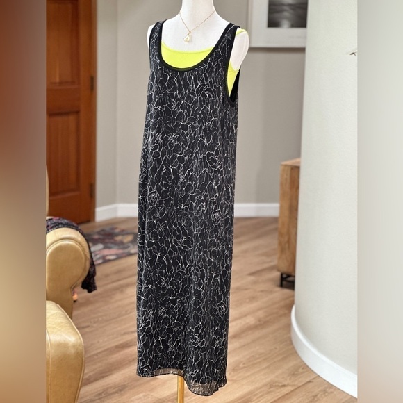 Aritzia Babaton brand long column midi maxi silk floral dress SZ L - Picture 1 of 12